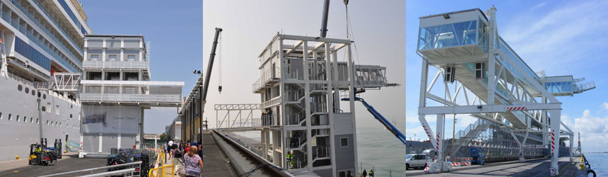Torre mobile per imbarco/sbarco passeggeri (2011 Porto di Venezia)